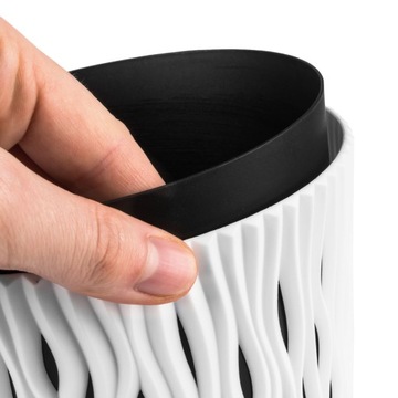 ДЕКОРАТИВНЫЙ ЦВЕТОЧНЫЙ ГОРШОК С БЕЛОЙ КРЫШКОЙ