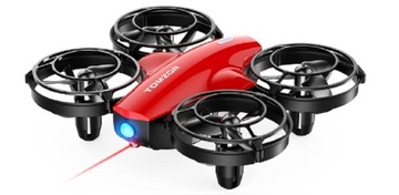 DRON DLA DZIECI TOMZON A 24 ZDALNIE STEROWANY OBRACANY O 360° CZERWONY