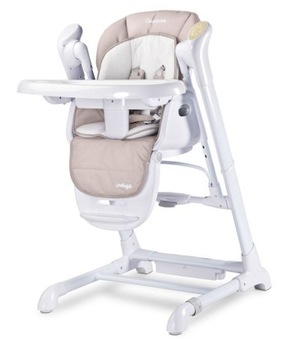 KRZESEŁKO DO KARMIENIA + HUŚTAWKA ELEKTRYCZNA 2W1 INDIGO BEIGE