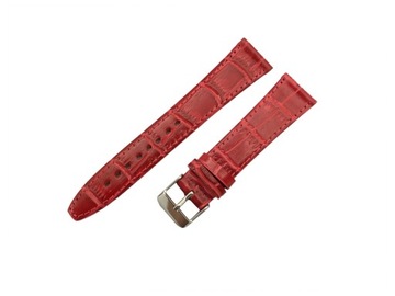 Pasek Do Zegarka 20 mm Czerwony Krokodyl
