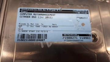 0281015847 JEDNOTKA MOTORU CITROEN DS3 2011 1.6D