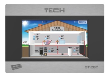 КОНТРОЛЛЕР РЕГУЛЯТОР КОМНАТНЫЙ ТЕРМОСТАТ СО СВЯЗЬЮ RS TECH ST-280