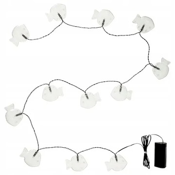 IKEA SOLVINDEN Lampki ogrodowe RYBY 12szt LED ZEWNĘTRZNE na baterie