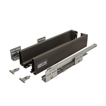 Szuflada metalowa GAMET BOX2 niska H=100mm antracyt dł. 450mm