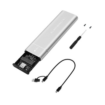 Адаптер корпуса Plug and Play M.2 NVMe Универсальный, легкий, серебристый.