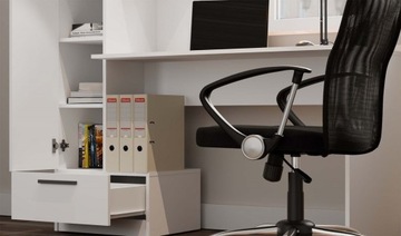 COSMO БЕЛЫЙ СТОЛ С ПОЛКОЙ ДЛЯ ДОМАШНЕГО ОФИСА