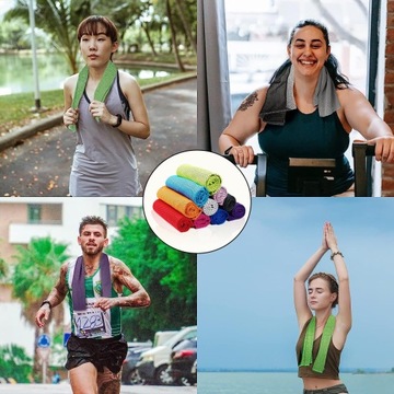 10 ШТ. БЫСТРОСУХИЕ ОХЛАЖДАЮЩИЕ ПОЛОТЕНЦА ДЛЯ СПОРТИВНЫХ ПОЛОТЕНЦИЙ из МИКРОФИБРЫ 30 Х 80 СМ