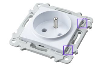 SZAFIR Gniazdo pojedyncze z uziemieniem BIAŁY