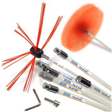 НАБОР ДЛЯ ЧИСТКИ ДЫМОХОДА С СВЕРЛОМ ТАЙФУН 6 м