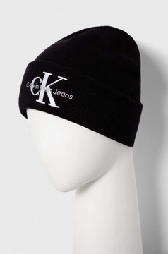 Calvin Klein Jeans czapka i szalik bawełniany kolor czarny K50K511199