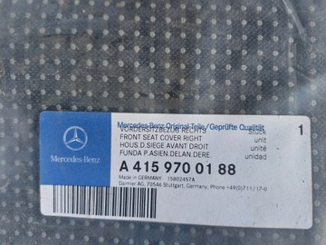 MERCEDES CITAN (W415) 12-20 LEM ČALOUNĚNÍ POTAH SEDADLO PRAVÝ