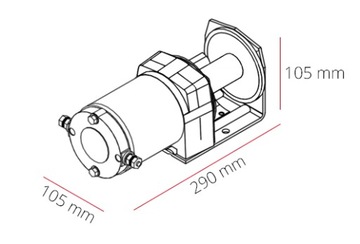 POKROWIEC DO WYCIĄGAREK 2000ST 2500ST 3500ST DRAGON WINCH wodoodporny IP
