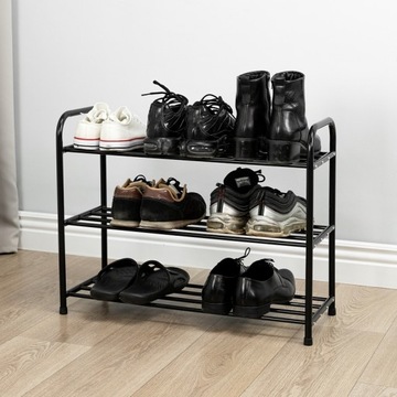 ШКАФ ДЛЯ ОБУВИ ПОЛКА ПОЛКА ПОДСТАВКА ОБУВЬ ЧЕРНАЯ ТВЕРДАЯ ПОДСТАВКА-ОРГАНИЗАТОР