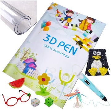 KSIĄŻKA Z SZABLONAMI 40 DŁUGOPISÓW 3D PEN PREZENT
