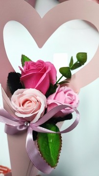 Bukiet Dzień Kobiet róże z mydła walentynki Dzień Matki