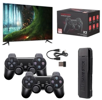 Konsola Retro X2 HDMI Game Stick 64 GB 30 000 GIER - 2 PADY WERSJA 2024