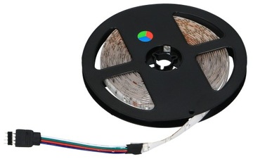 ВОДОНЕПРОНИЦАЕМАЯ СВЕТОДИОДНАЯ ЛЕНТА SMD 5M RGB ЦВЕТНАЯ + ДИСТАНЦИОННОЕ УПРАВЛЕНИЕ