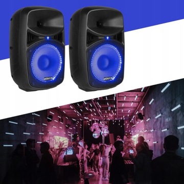 Комплект из 2 микрофонных колонок со светодиодной подсветкой Active Bluetooth