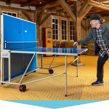 Фирменный стабильный стол для настольного тенниса пинг-понга Скандика для на открытом воздухе