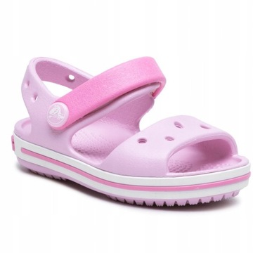 Легкие детские сандалии Crocs на липучке 23-24