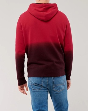 bluza Abercrombie Hollister L kangurek ombre bordo