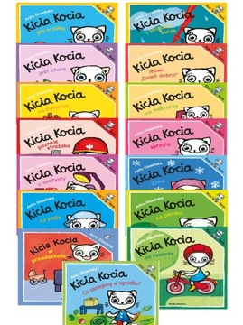 KICIA KOCIA ZESTAW 15 KOLOROWYCH KSIĄŻECZEK 15-PAK