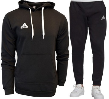 Adidas dres męski komplet dresowy spodnie bluza bawełna roz. S
