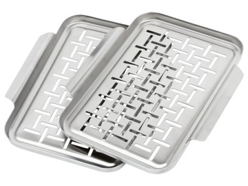 ZESTAW PŁYTA GRILLOWA PROSTOKĄTNA TACKA 2 SZTUKI