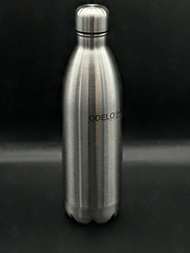 KUBEK BUTELKA SREBNA STAL TERMICZNA 1000ml KAWA WODA HERBATA