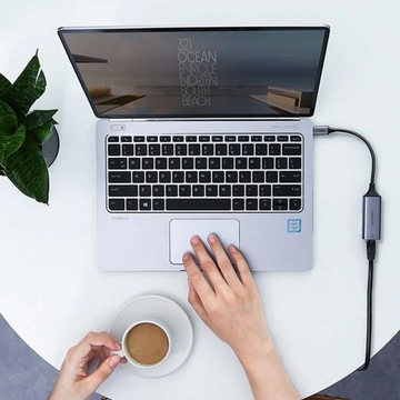 Внешняя сетевая карта Ugreen RJ45 — USB Type C (1000 Мбит/с/1 Гбит/с)Giga