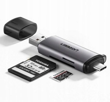 UGREEN Czytnik Kart USB-C SD microSD Adapter USB