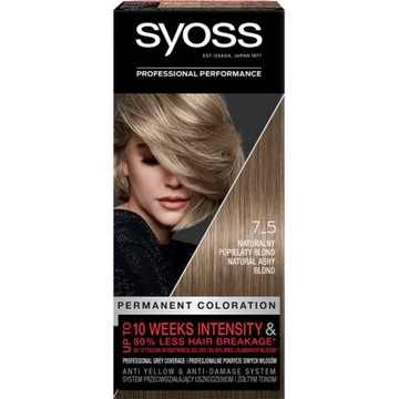 Syoss SalonPlex farba 7-5 Natural Popielaty Blond
