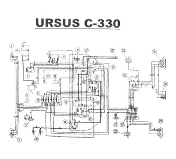 Instalacja elektryczna wiązka polska Ursus C 330
