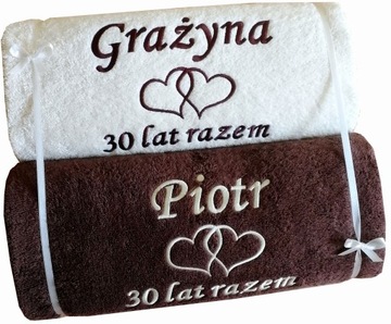 Prezent PERŁOWE GODY 30 ROCZNICA ŚLUBU ręczniki