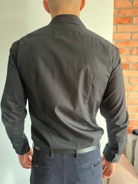 Koszula męska Lambert, czarna, 41 slim fit