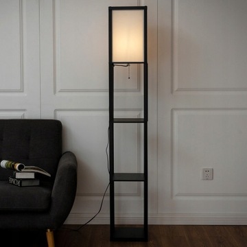 Lampa podłogowa Costway E27 60 W czarna