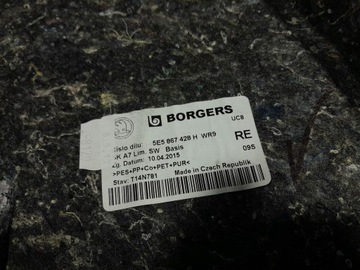 SKODA OCTAVIA III SEDAN КРЫШКА БАГАЖНИКА ПРАВАЯ 5E5867428H