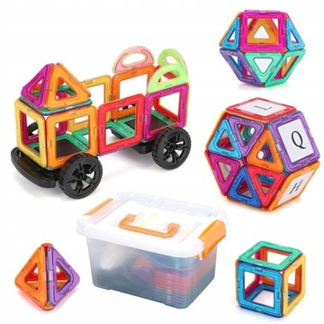 ZABAWKA KLOCKI MAGNETYCZNE MAGICAL MAGNET ZABAWKI PREZENT DLA DZIECI