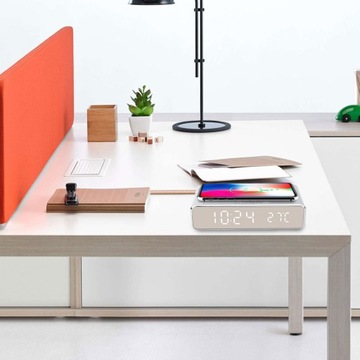 3 w 1 Elektroniczny Zegar Nocny Termometr Cyfrowy