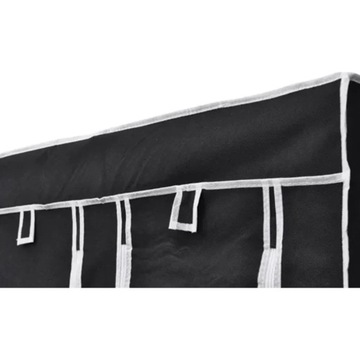 vidaXL Гардероб складной 110x45x175 см Черный