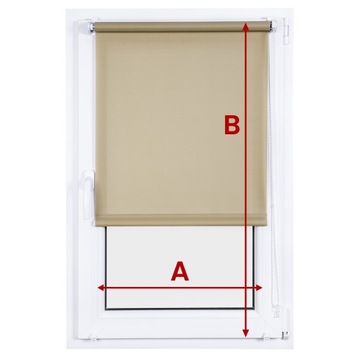 ROLETA ZACIEMNIAJĄCA 102x150 CM GŁADKA WEWNĘTRZNA Z PROWADNICAMI NA WYMIAR