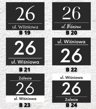 TABLICZKA ADRESOWA DUŻA 40x30CM NA DOM UV TABLICA NUMER DOMU CZARNY MAT HQ