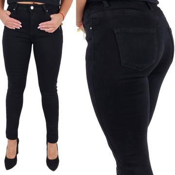 #DAMSKIE SPODNIE JEANSOWE DOPASOWANE Black#