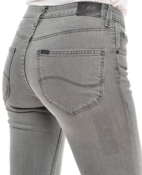 LEE spodnie HIGH WAIST tapered BLUE jeans CAROL _ W32 L31
