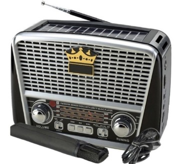 ПОРТАТИВНОЕ РЕТРО АККУМУЛЯТОР СОЛНЕЧНОЙ РАДИО BLUETOOTH СОЛНЕЧНАЯ КУХНЯ USB FM SD