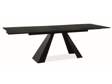 Stół Salvadore Rozkładany Szklany/Czarny 160X90 cm