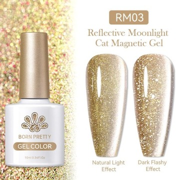 BORN PRETTY - Reflective Moonlight CAT EYE - LAKIER MAGNETYCZNY FLASH RM03