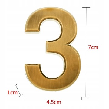 3 самоклеящихся дверных номерных знака