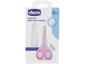 РОЗОВЫЕ НОЖНИЦЫ CHICCO С КРЫШКОЙ 0 М+