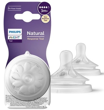 Avent natural smoczek do butelki RESPONSE 3m+ nr4